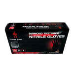 Titan Grip Diamond Textured Black Nitrile Gloves (M) 50 Pack