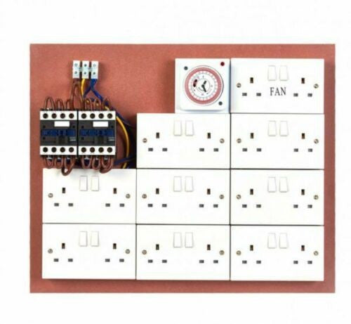 16+2 Way Contactor Board Double with 24 hour timer (HY)