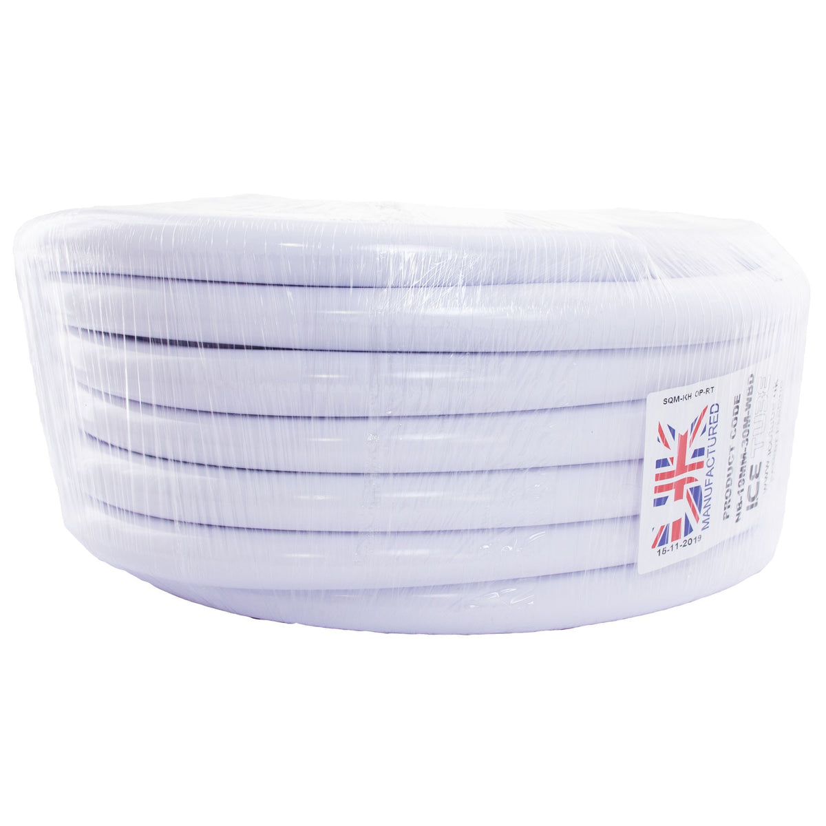 Ice Tube 19mm id 30m Roll - (C) White Pipe