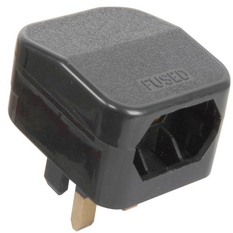 FCP Fused European Converter Plug 3A Black