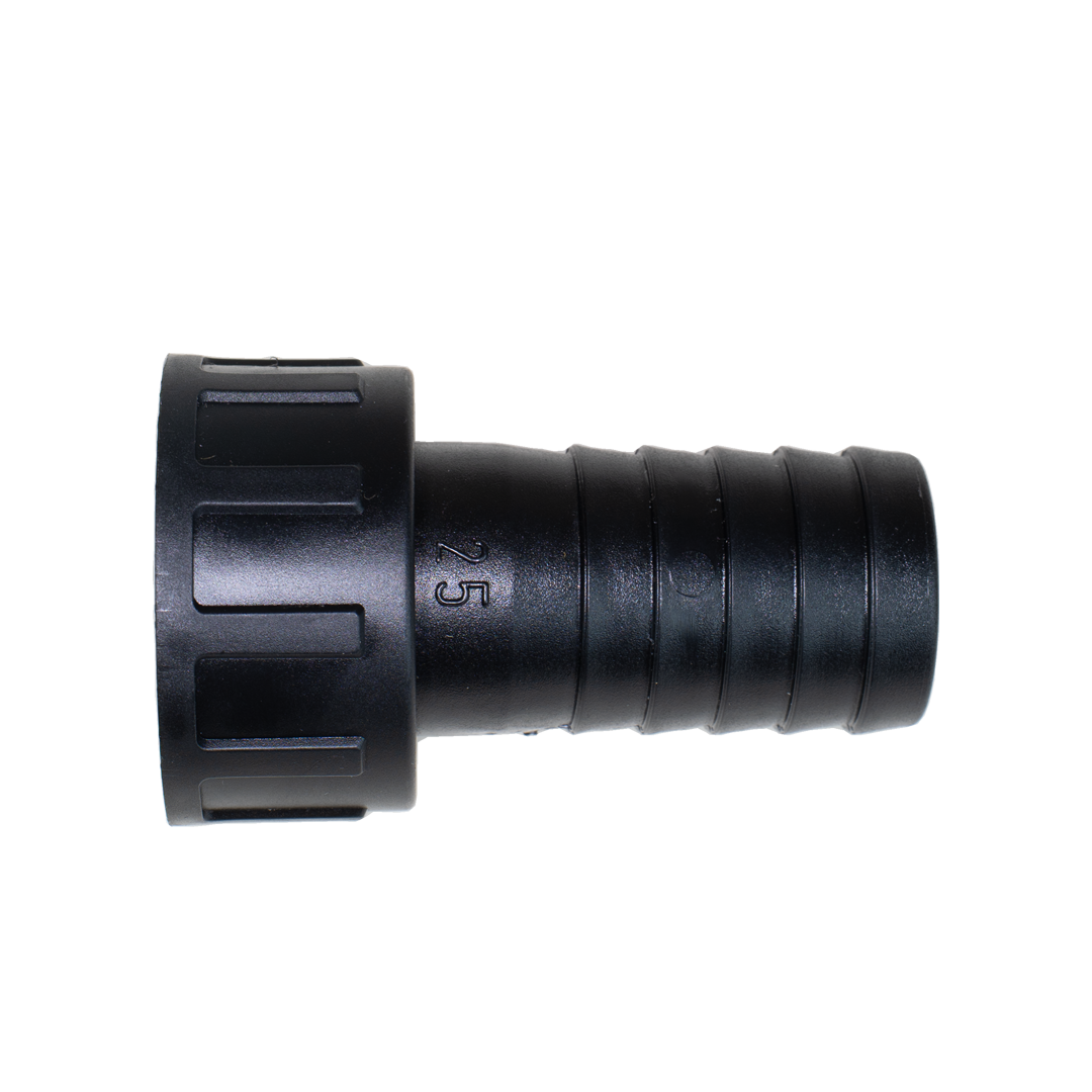 Barbed Hose Tail Connector - 25 mm FBSP - 25 mm Barbed Hose Tail