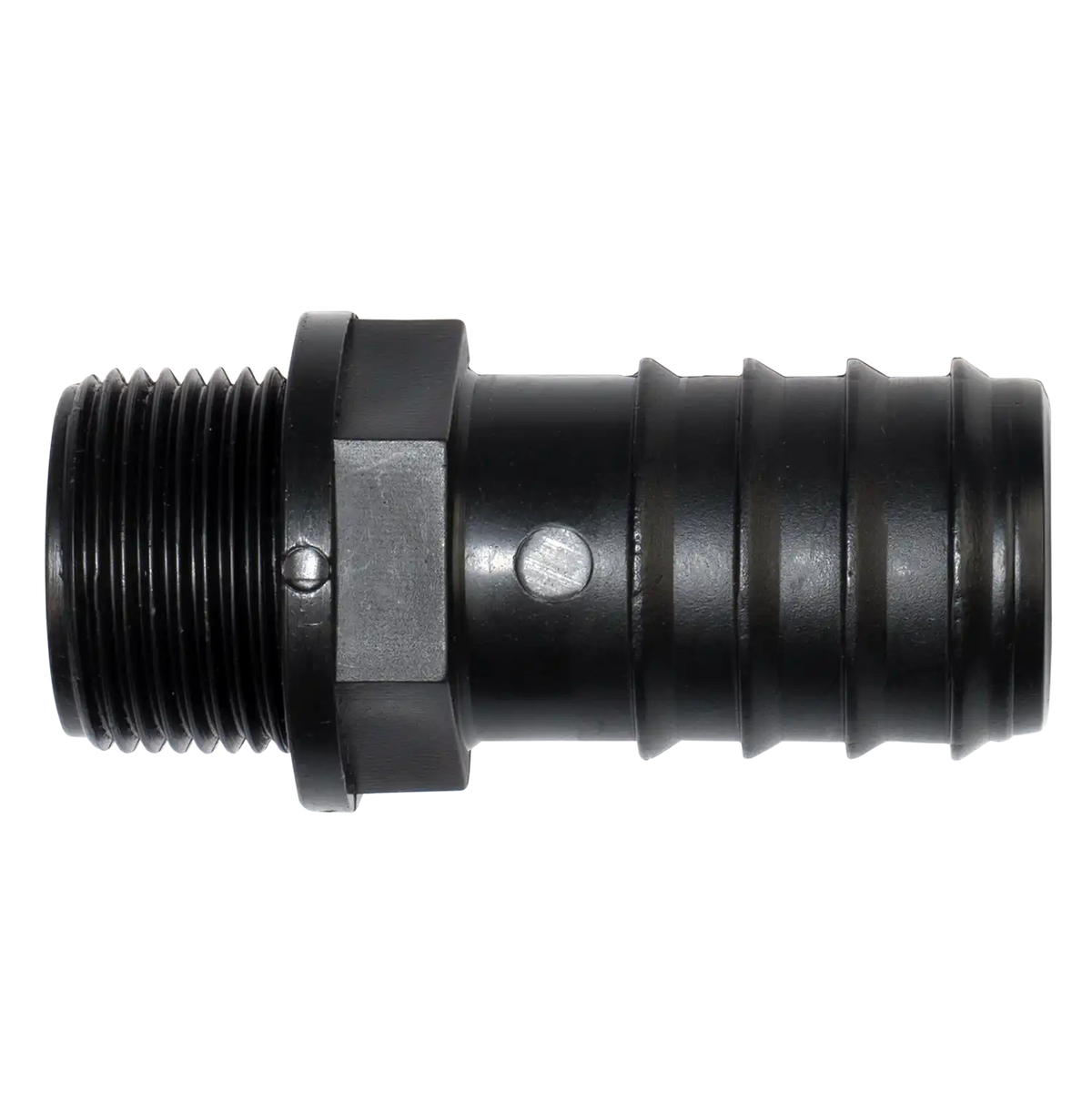 Barbed Hose Tail Connector - 20 mm MBSP - 25 mm Barbed Hose Tail