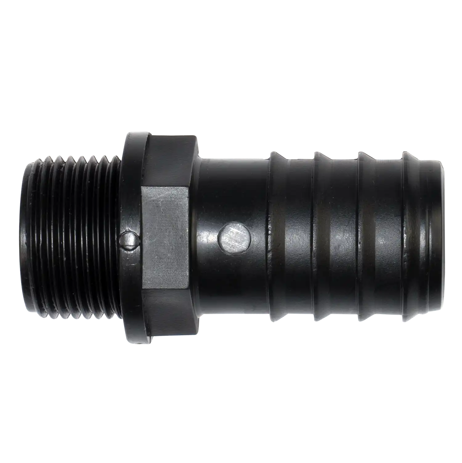 Barbed Hose Tail Connector - 20 mm MBSP - 25 mm Barbed Hose Tail