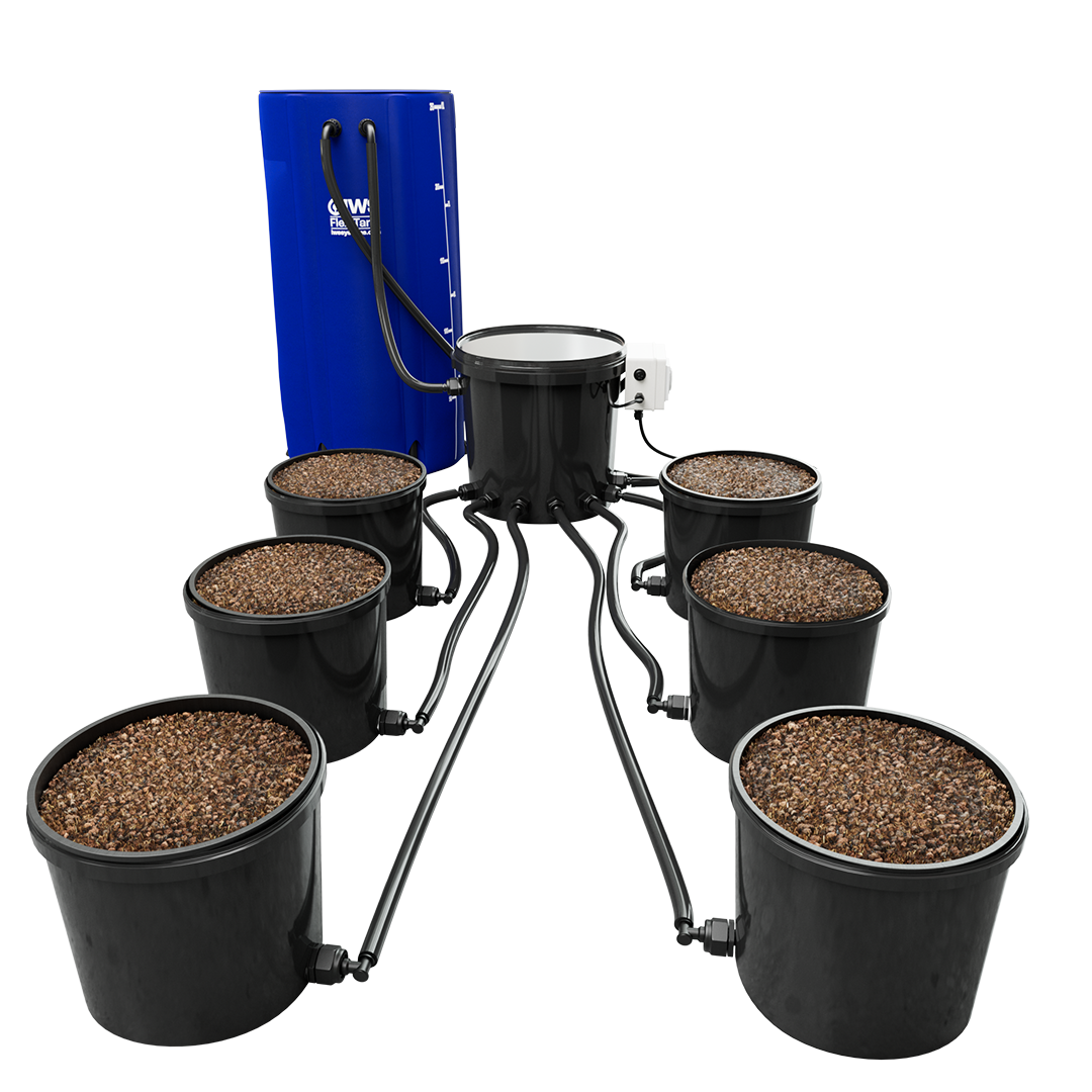 IWS Flood & Drain Standard - IWS STD 6 Pot Punched Pots  100 L FlexiTank