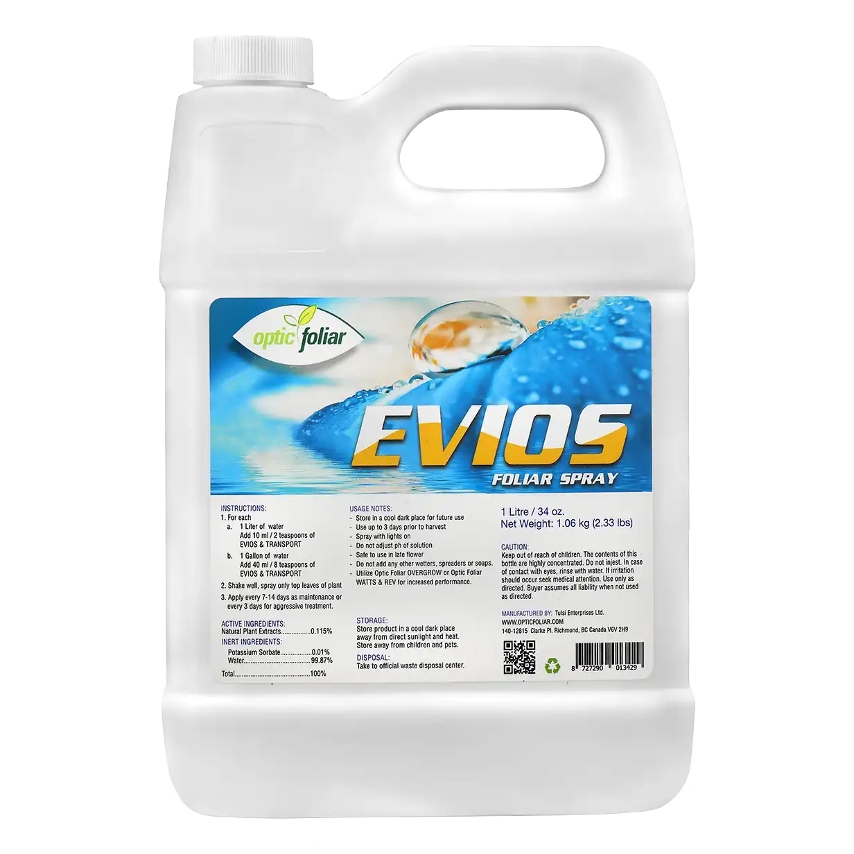 Optic Foliar EVIOS - EVIOS 250 ml