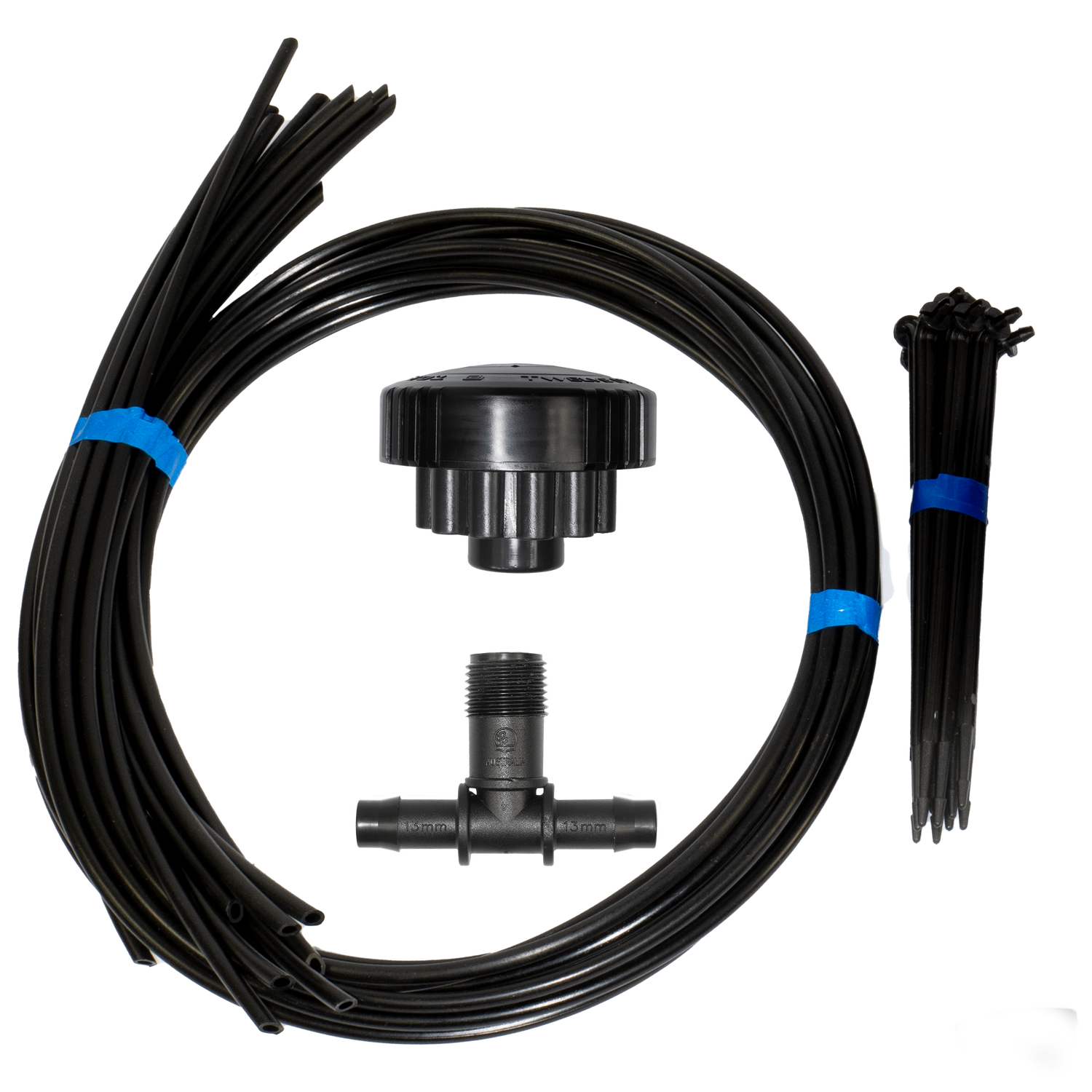 12 Outlet T.O.P Spin Dripper Assembly - No Stand - 16mm Tee