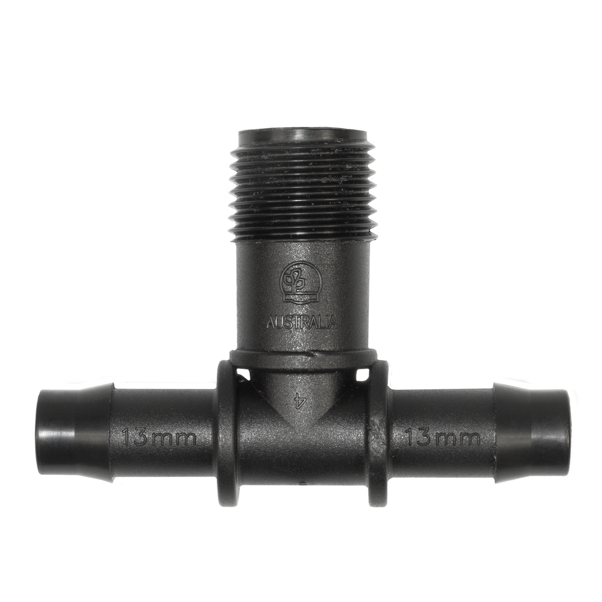 T.O.P Spin Dripper Threaded Tee - T.O.P Spin Dripper 16mm Male Threaded Tee