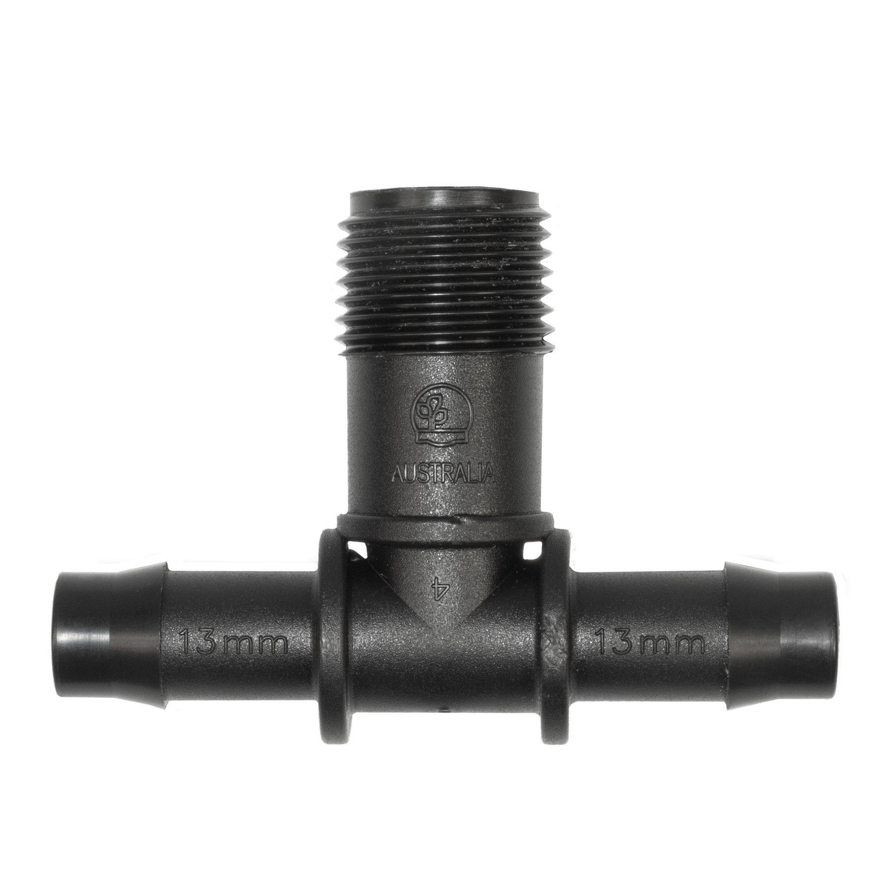 T.O.P Spin Dripper Threaded Tee - T.O.P Spin Dripper 16mm Male Threaded Tee